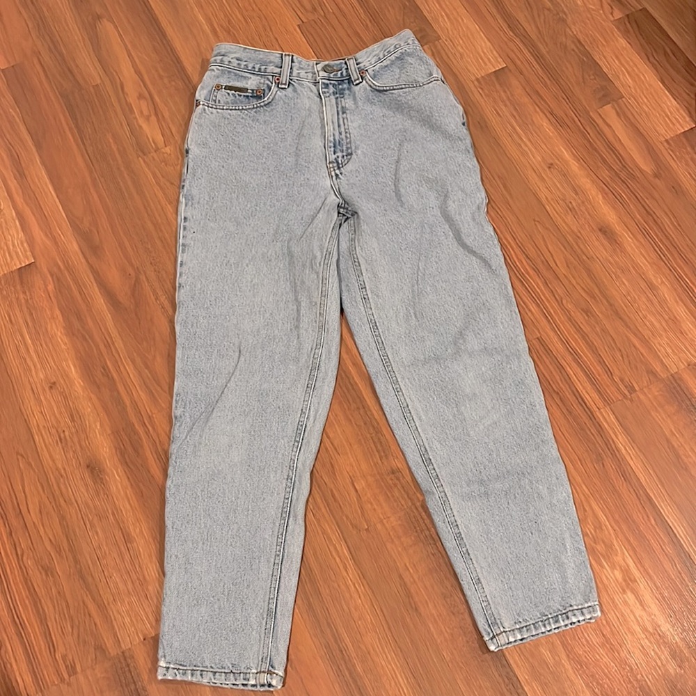 Used, good condition. Calvin Klein jeans. Tapered leg, size 8 fits like a 4.